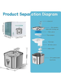Kidle 2.5L Large Capacity Cat Water Fountain Pet Smart Water Dispenser Cat Automatic Sensor Water Feeder Supplies  - Image 4