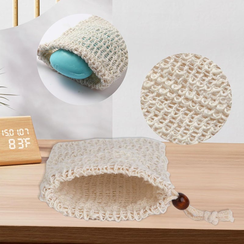 RGQHM 5PCS Natural Exfoliating Soap Bags EcoFriendly Reusable Bar Soap Pouch Portable Travel Home Deep Cleansing Soap Saver - Image 5