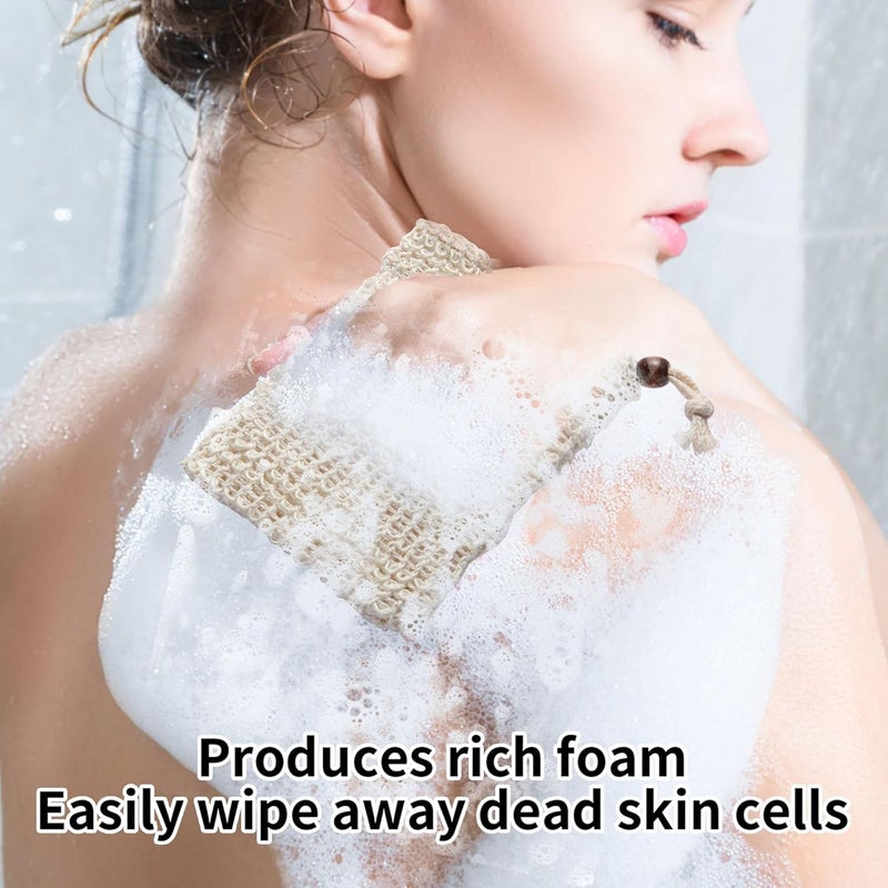 RGQHM 5PCS Natural Exfoliating Soap Bags EcoFriendly Reusable Bar Soap Pouch Portable Travel Home Deep Cleansing Soap Saver - Image 3