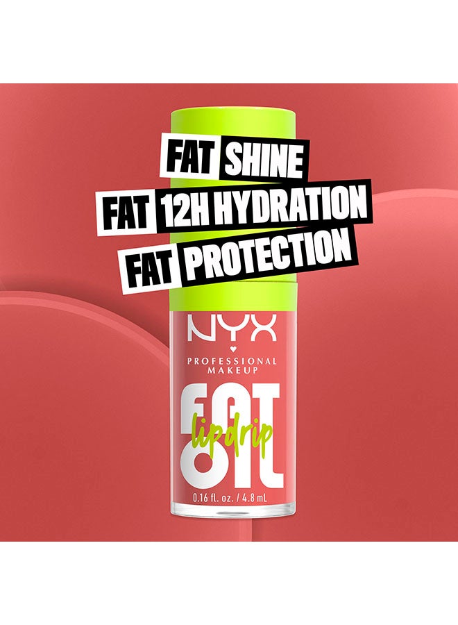 نيكس مكياج المحترفين مكياج المحترفين  فات أويل ليب درِب، مرطب، وملمع شفاه نباتي ملون، ذو لمسة نهائية غير لاصقة، ترطيب لمدة 12 ساعة - تشيلين لايك أ فيلين - Image 3