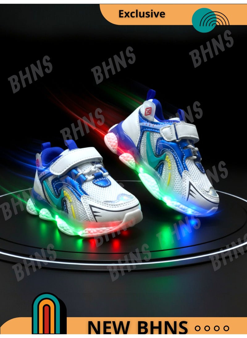 stylish LED Light Up Kids Shoes - Light-Up Shoes for Girls and Boys, Light-Up Shoes for Girls and Boys, Light-Up Shoes for Kids, Sizes 20-25, Light-Up Design, Anti-Slip, Comfortable, Easy to Wear, Kids Shoes, Kids Walking Shoes, Kids Shoes with Light - Image 1