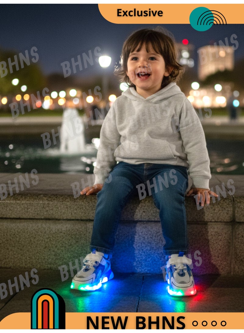 stylish LED Light Up Kids Shoes - Light-Up Shoes for Girls and Boys, Light-Up Shoes for Girls and Boys, Light-Up Shoes for Kids, Sizes 20-25, Light-Up Design, Anti-Slip, Comfortable, Easy to Wear, Kids Shoes, Kids Walking Shoes, Kids Shoes with Light - Image 4