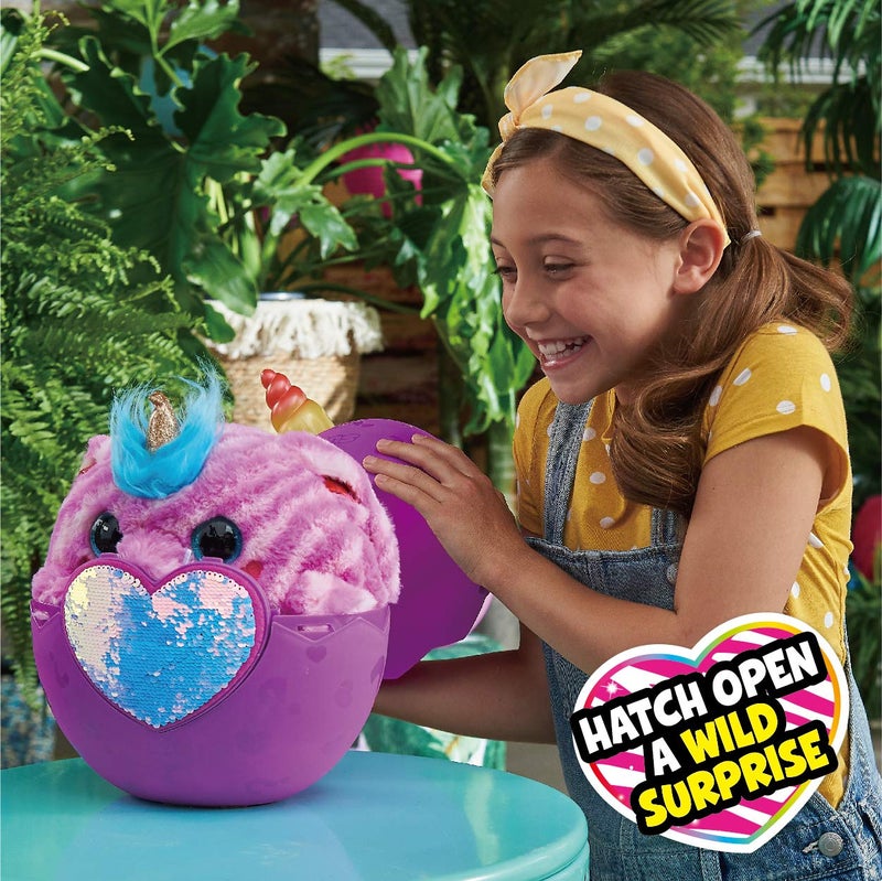 Rainbocorns Wild Heart Surprise Zebra - 11" Collectible Plush Stuffed Animal - 10 Layers of Surprises, Unicorn Slime Mix, Nail Decals, Sparkle Sequin, Ages 3+ by ZURU - Image 2