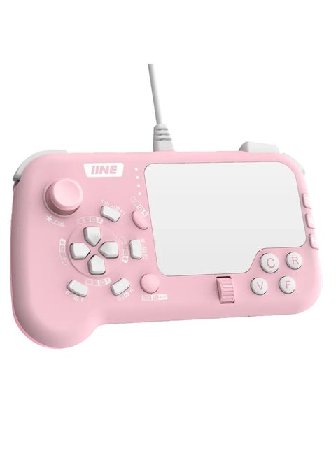 Mouse Pad Controller, 2.4G Wired Gaming Touchpad With Gyro, Keyboard And Mouse Game Controller With Trackpad Function, Lightweight Portable Gamepad For Pc, Steam Deck, PS4, PS5, (Pink)