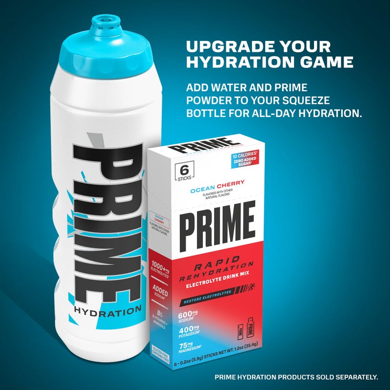 Prime Hydration PRIME 32 oz Blue Chill Squeeze Sports Water Bottle, BPA Free, Dishwasher Safe, Easy-Grip Ergonomic Leakproof Design, Fast Hydration for Gym, Cycling, Running - Image 3