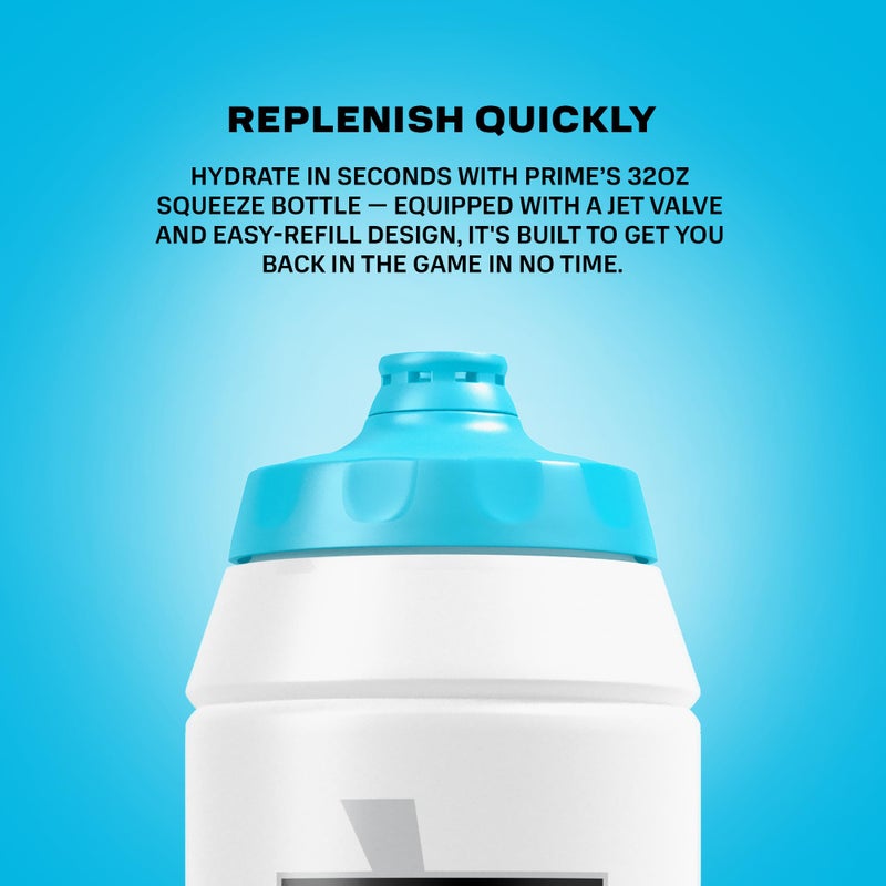 Prime Hydration PRIME 32 oz Blue Chill Squeeze Sports Water Bottle, BPA Free, Dishwasher Safe, Easy-Grip Ergonomic Leakproof Design, Fast Hydration for Gym, Cycling, Running - Image 4