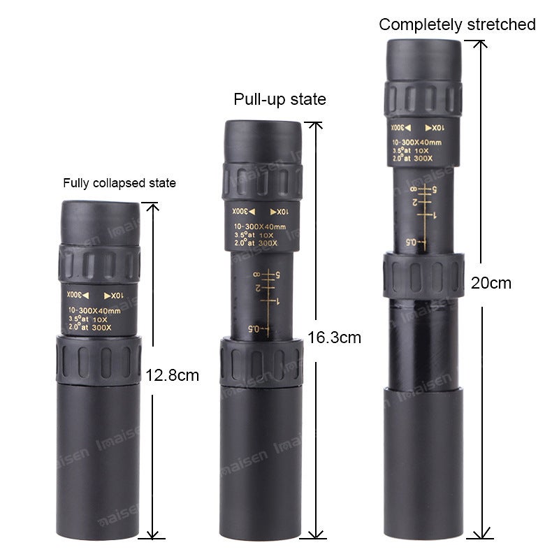 Adult Professional Bird Watching 10-300X 40 Telescope Travel Portable High-Power Stretch Single Tube Hd - Image 2