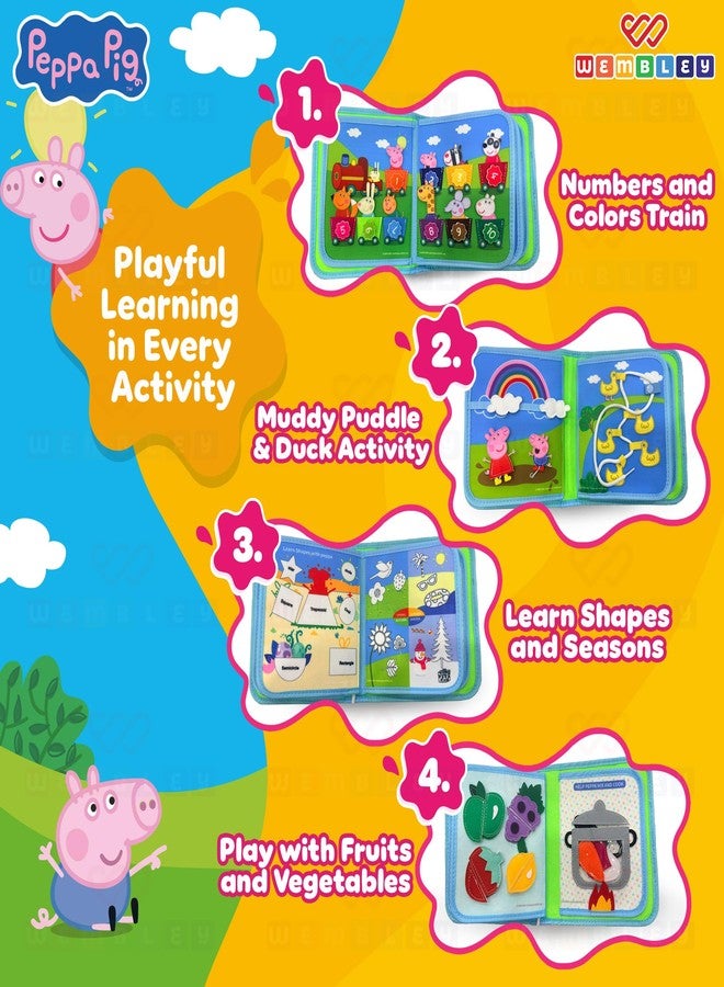 Wembley My First Busy Book | Educational Activity Book for Kids | with 8 Activity Pages | Learning Toy with 5 Finger Puppets | Birthday Gift for Toddlers (Peppa Pig) - Image 3