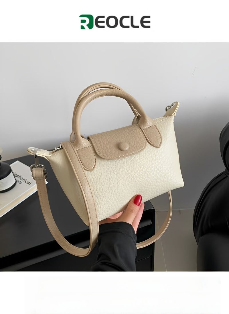 REOCLE Women's Shoulder Bag Vegan leather-like Crossbody Bag with Removable Strap & Premium Fabric Vintage Crossbody Bag Purses - Image 1