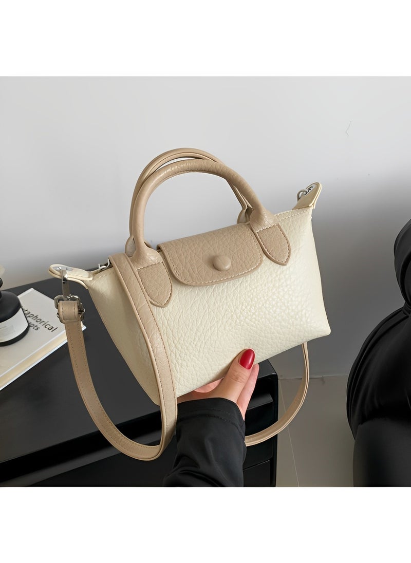 REOCLE Women's Shoulder Bag Vegan Leather Crossbody Bag with Removable Strap & Premium Fabric Vintage Crossbody Bag Purses  - Image 2