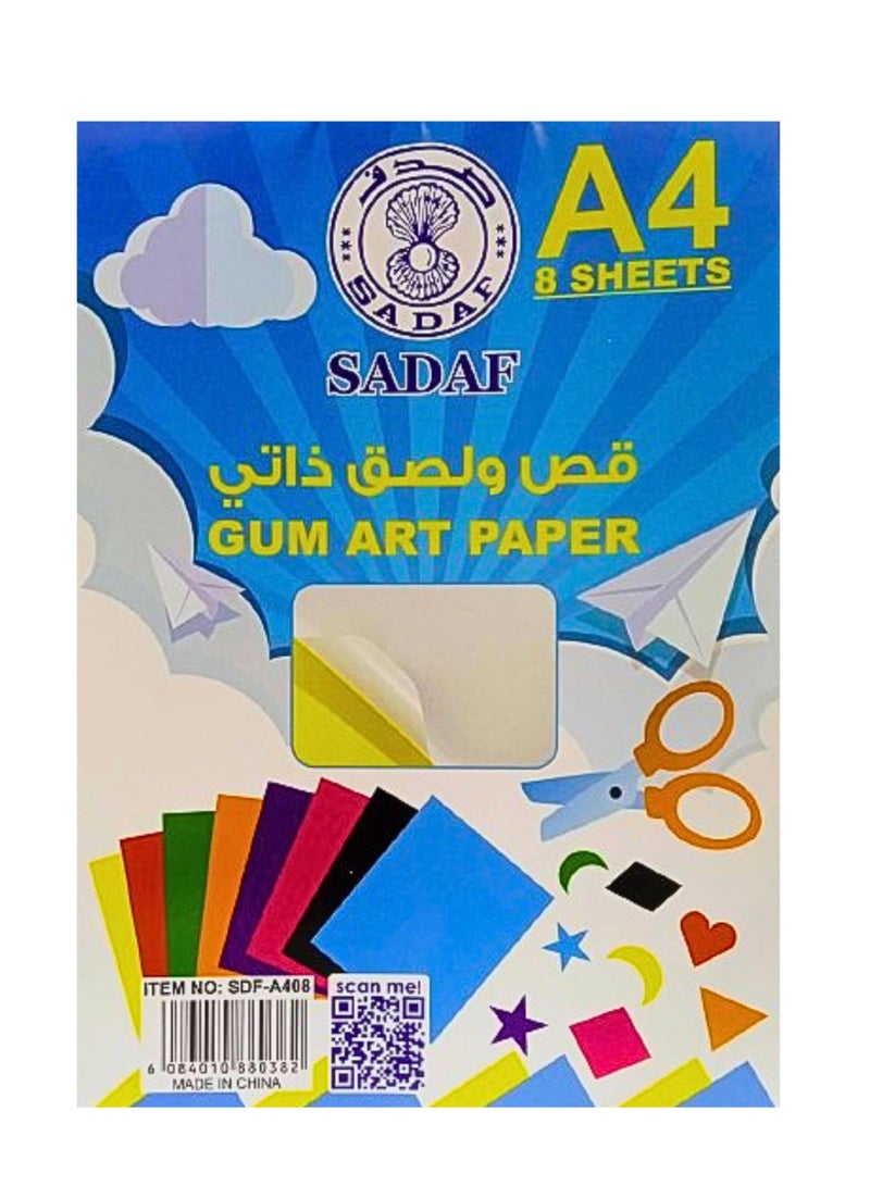 A4 Gum Art Paper 8 Sheets