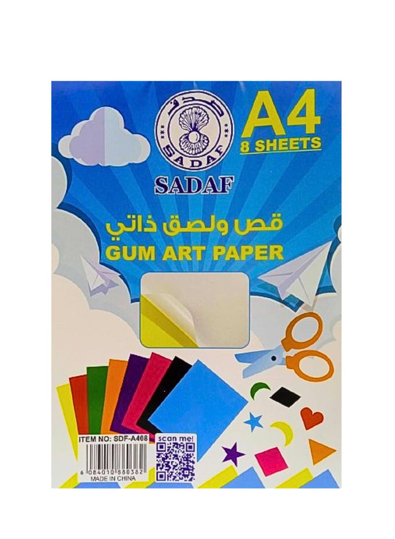 A4 Gum Art Paper 8 Sheets