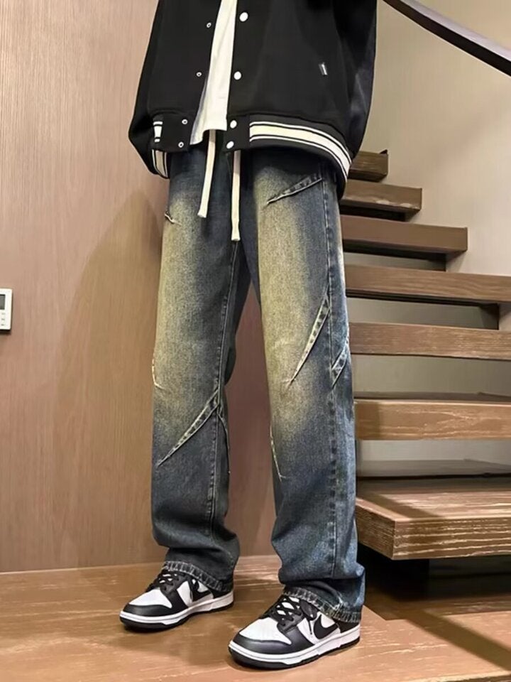 Unisex Classic Denim Jeans Loose Fit Daily Outdoor Wear - Image 1
