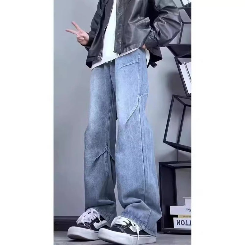 Unisex Classic Denim Jeans Loose Fit Daily Outdoor Wear - Image 2