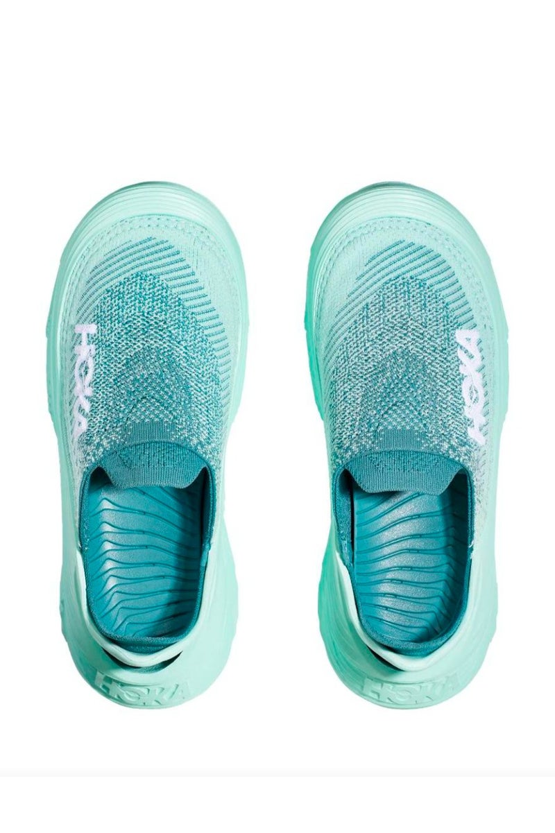 Hoka Restore Lightweight Cushioning Slip-on Sneakers Shoes Blue-green For Women/Men/Students - Image 4