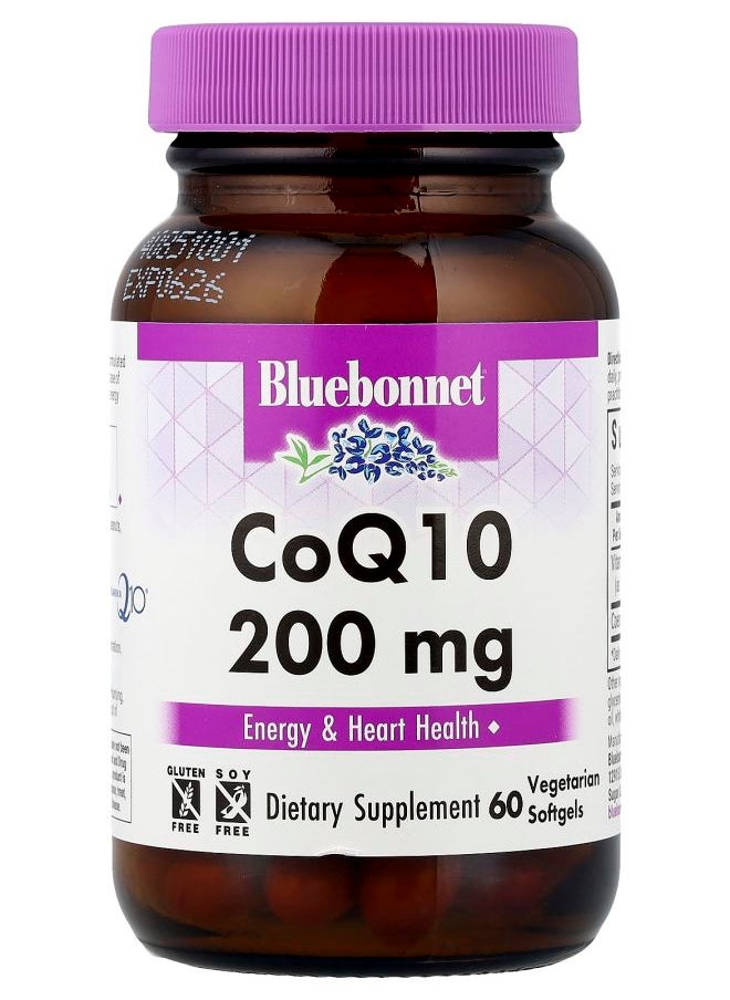 Bluebonnet Nutrition CoQ10 200 mg 60 Vegetarian Softgels  - Image 1