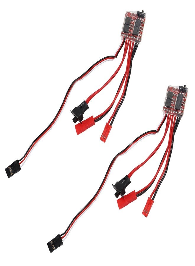 Coliao 2pcs RC 20A Brushed ESC Electronic Speed Controller w/Brake for 1/16 1/18 1/24 RC Car Boat Tank - Image 1