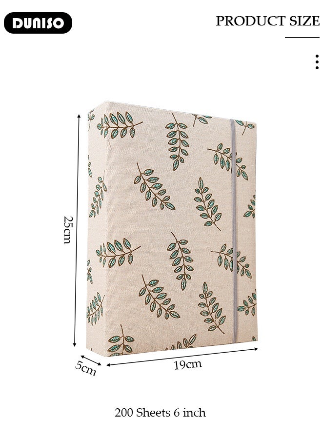 DUNISO 200 Pockets Photo Album Waterproof Linen Photo Album for 4 * 6 Inches photos, Portable Grass pattern Photo Album for Baby Boys Girls Travel Wedding Family - Image 5