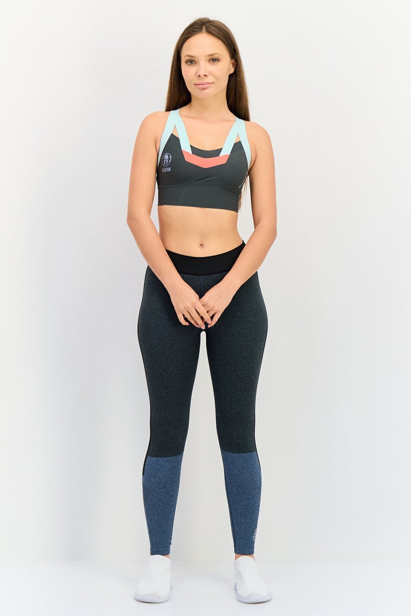 Reebok حمالة صدر رياضية غير مبطنة بشعار العلامة التجارية للنساء، متعددة الألوان - Image 4