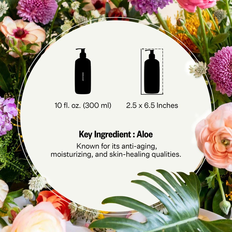 APOTHEKE Scented Hand & Body Lotion, Charcoal - 10 Fl Oz Nourishing Body Moisturizer Cream for Dry Skin - Gentle Daily Skincare for Men & Women with Natural Ingredients, All Skin Types - Image 3