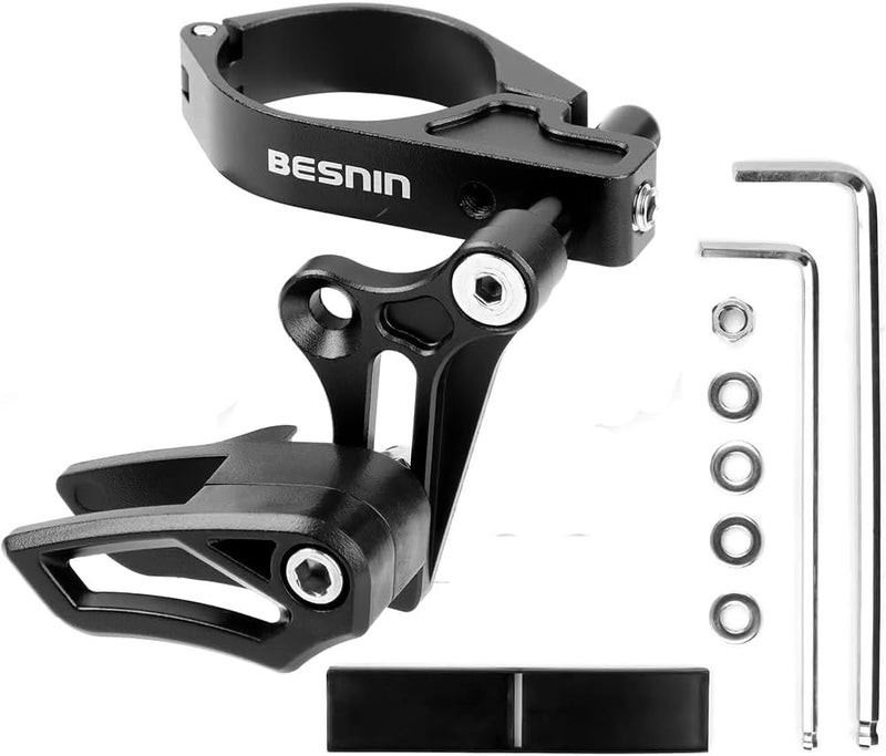 BESNIN Chain Guide Mountain Bike Chain Guide Bike MTB Chain Guide Bash Guard Bicycle Chain Protector 7075 Aluminium Alloy+ABS Plastic - Image 1