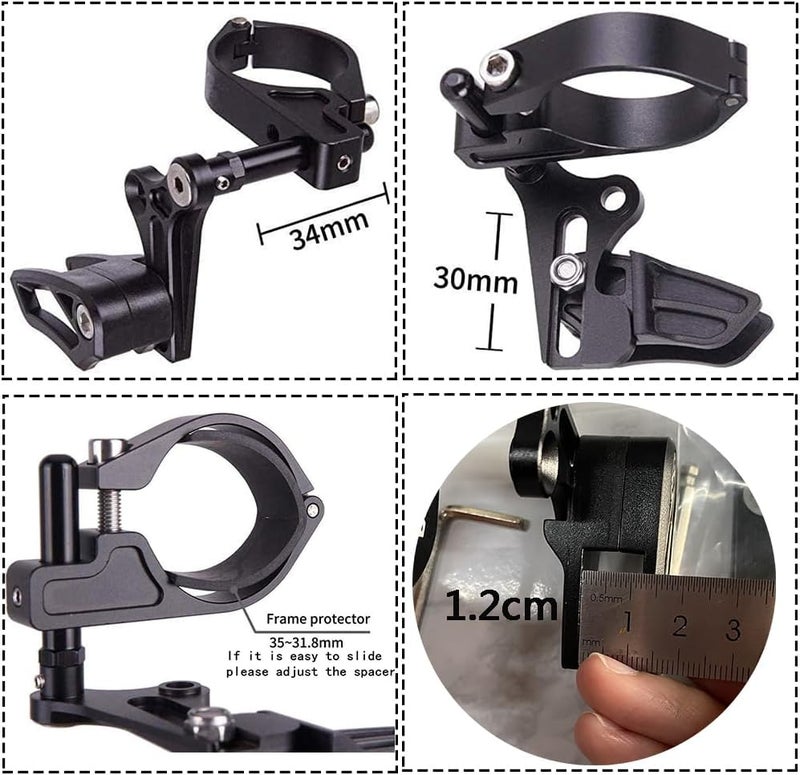 BESNIN Chain Guide Mountain Bike Chain Guide Bike MTB Chain Guide Bash Guard Bicycle Chain Protector 7075 Aluminium Alloy+ABS Plastic - Image 2