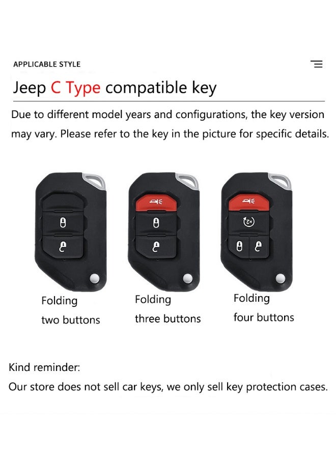 Jeep High end car key protection case suitable for JEEP Jeep Wrangler Sahara Robin Hood JK Rubicon JLcar key shell case - Image 2