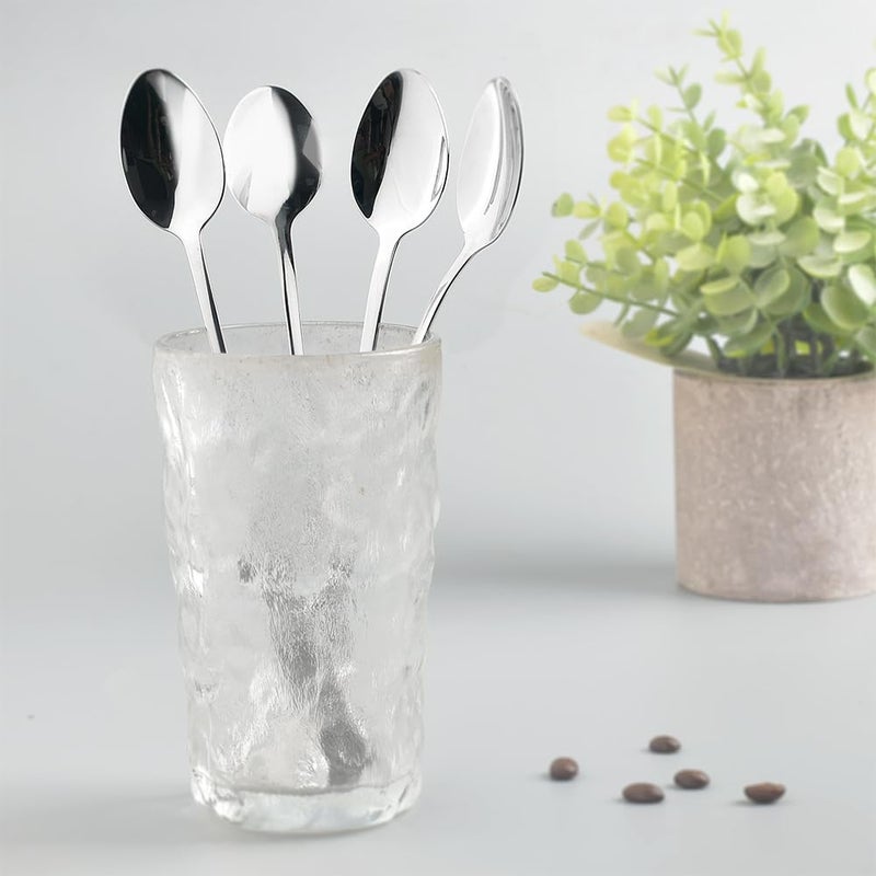 homEdge Stainless Steel Long Handle Spoon, 8.3 Inches Cocktail Stirring Spoons, Coffee Spoon,Set of 12 - Image 5