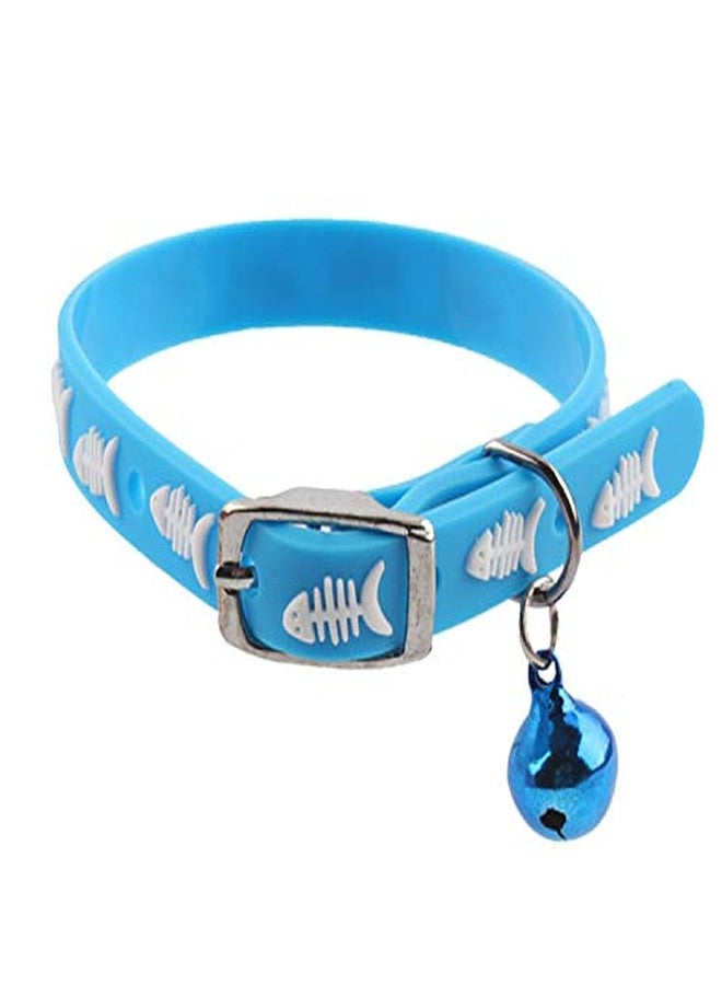 THE DDS STORE Adjustable Multiple Colors Superb Style Pet Dog Rubber Silicone Cat Collar with Bell Puppy Collar Training Collar --((PURPPLE) - Image 3