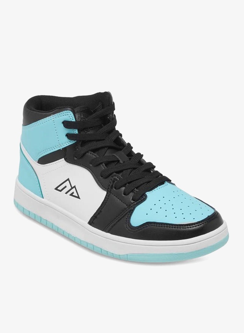 Oaklan by Shoexpress Women's Colourblock High-Top Sneakers with Lace-Up Closure - Image 1