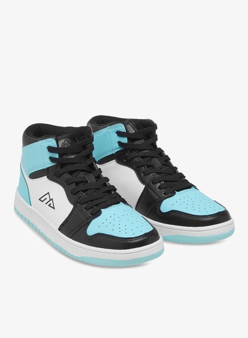 Oaklan by Shoexpress Women's Colourblock High-Top Sneakers with Lace-Up Closure - Image 2