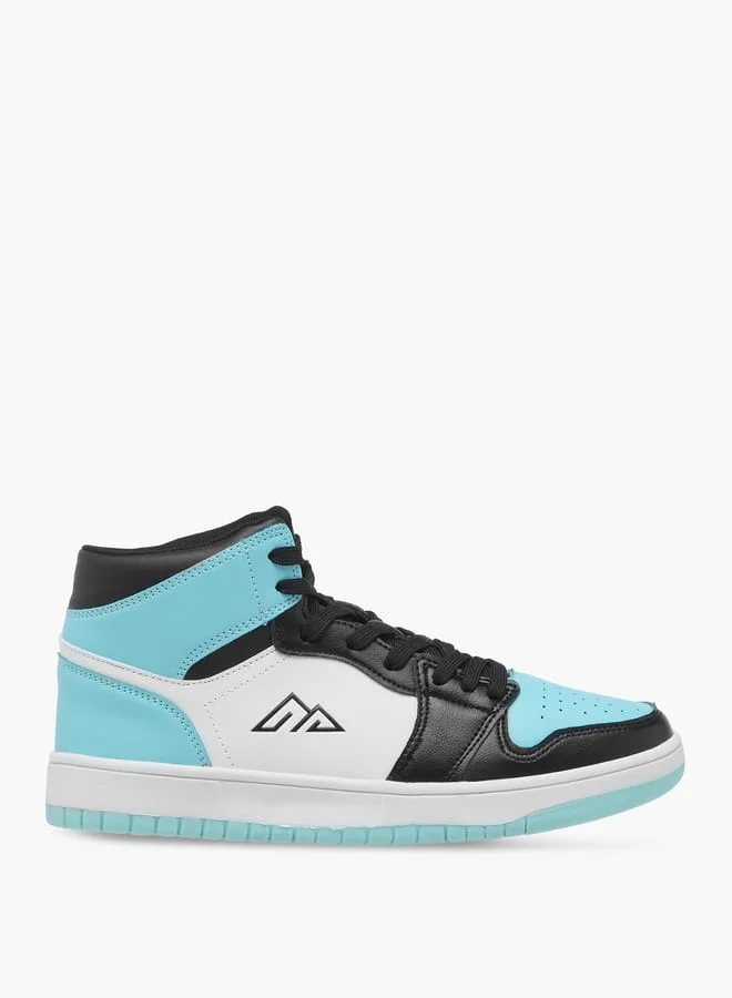 Oaklan by Shoexpress Women's Colourblock High-Top Sneakers with Lace-Up Closure