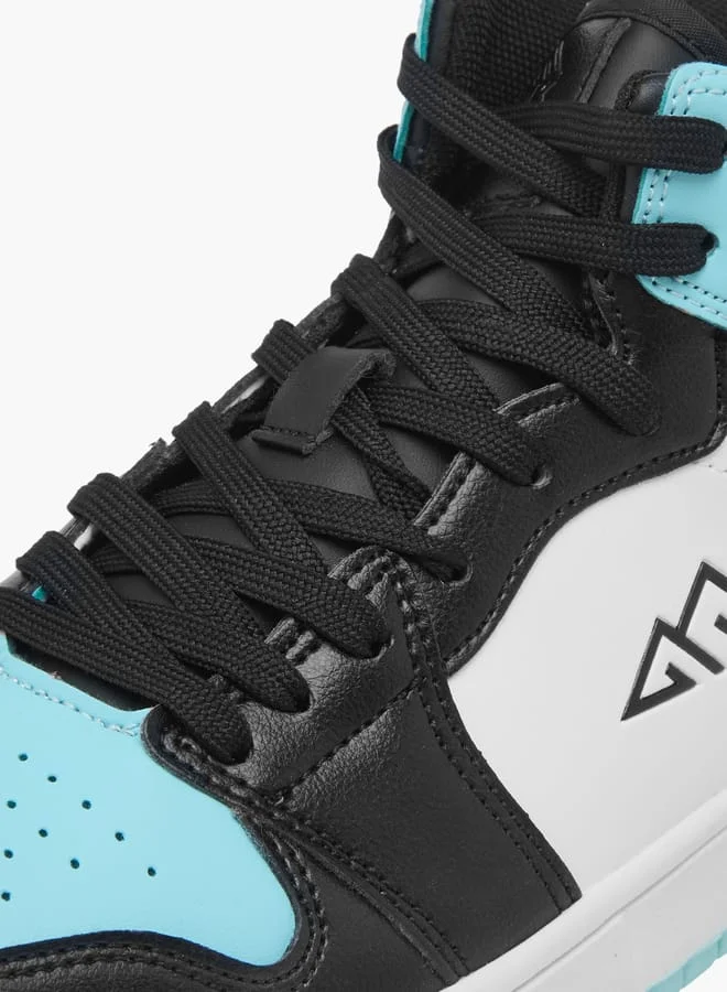 Oaklan by Shoexpress Women's Colourblock High-Top Sneakers with Lace-Up Closure