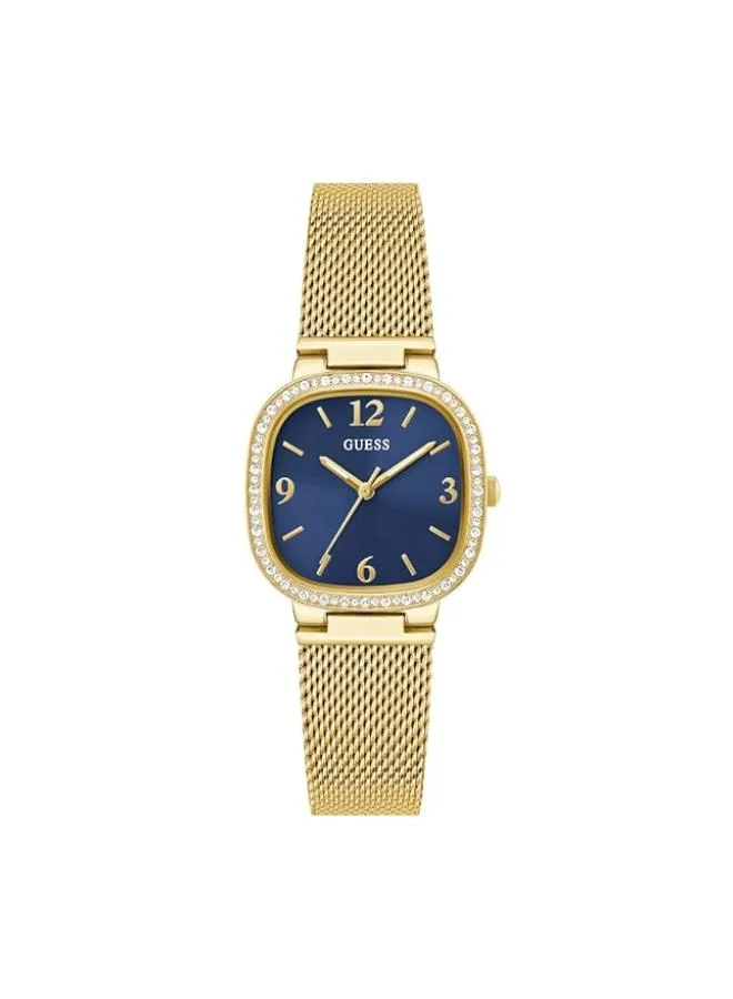 جس 32mm Gold Tone Analog Watch