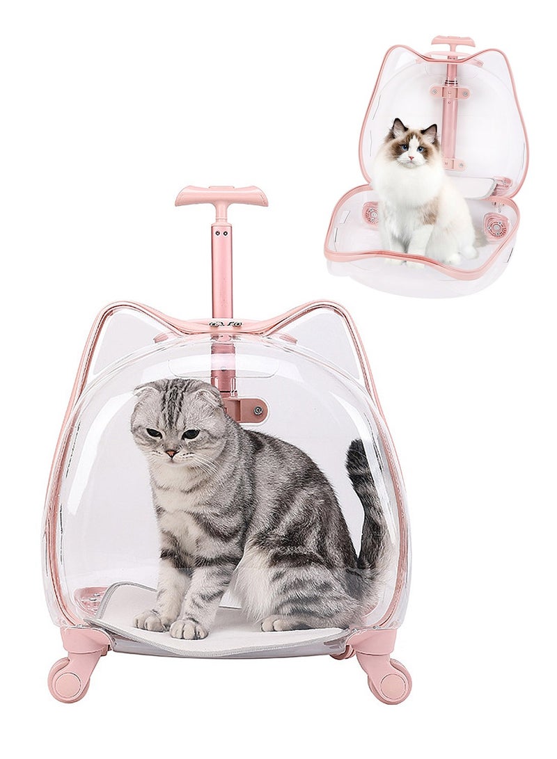 Kidle Full Transparent Dog Stroller Cat Stroller Pet Stroller Outside Trolley Case for Small Medium Pets - Image 1