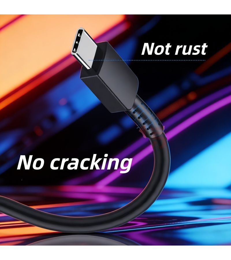 كابل شحن من نوع USB-C، عبوة مكونة من قطعتين، سلك نقل بيانات سريع ومتزامن للهواتف الذكية التي تعمل بنظام أندرويد - Image 5