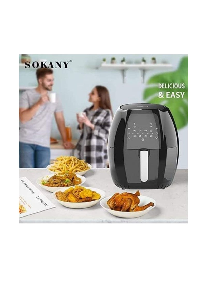 sokany Air Fryer Without Digital Oil, 1800 Watt, 8.0 Liter, Black - SK-8014 - Image 2