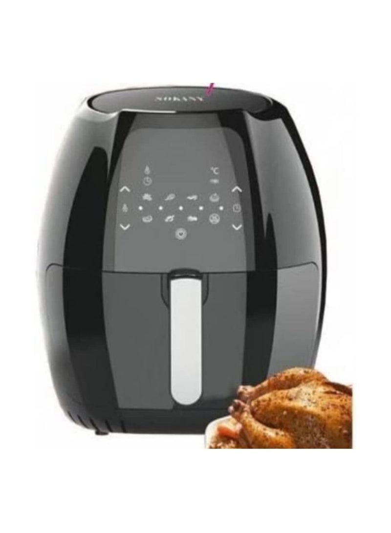 sokany Air Fryer Without Digital Oil, 1800 Watt, 8.0 Liter, Black - SK-8014 - Image 3