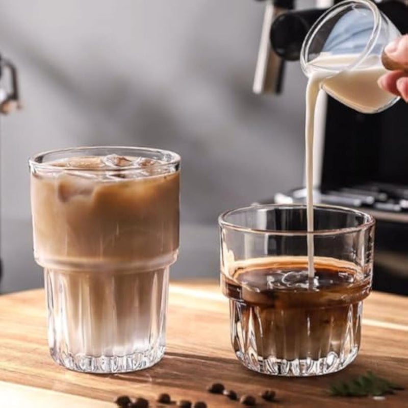 NALACAL 6 أكواب شرب صغيرة، 3 أونصات، قاعدة ثقيلة شفافة، أكواب قهوة للعصائر والحلويات وتذوق المشروبات - Image 2