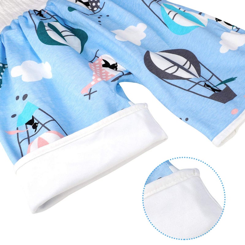 MooMoo Baby 2 Packs Waterproof Diaper Pants Potty Training Cloth Diaper Pants for Baby Boy and Girl Night Time - Image 3