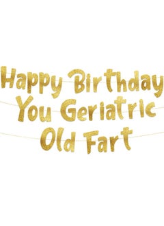 Sterling James Co. Hilarious Adult Birthday Gold Glitter Banner Funny Birthday Party Supplies Ideas Gifts And Decorations  - Image 2