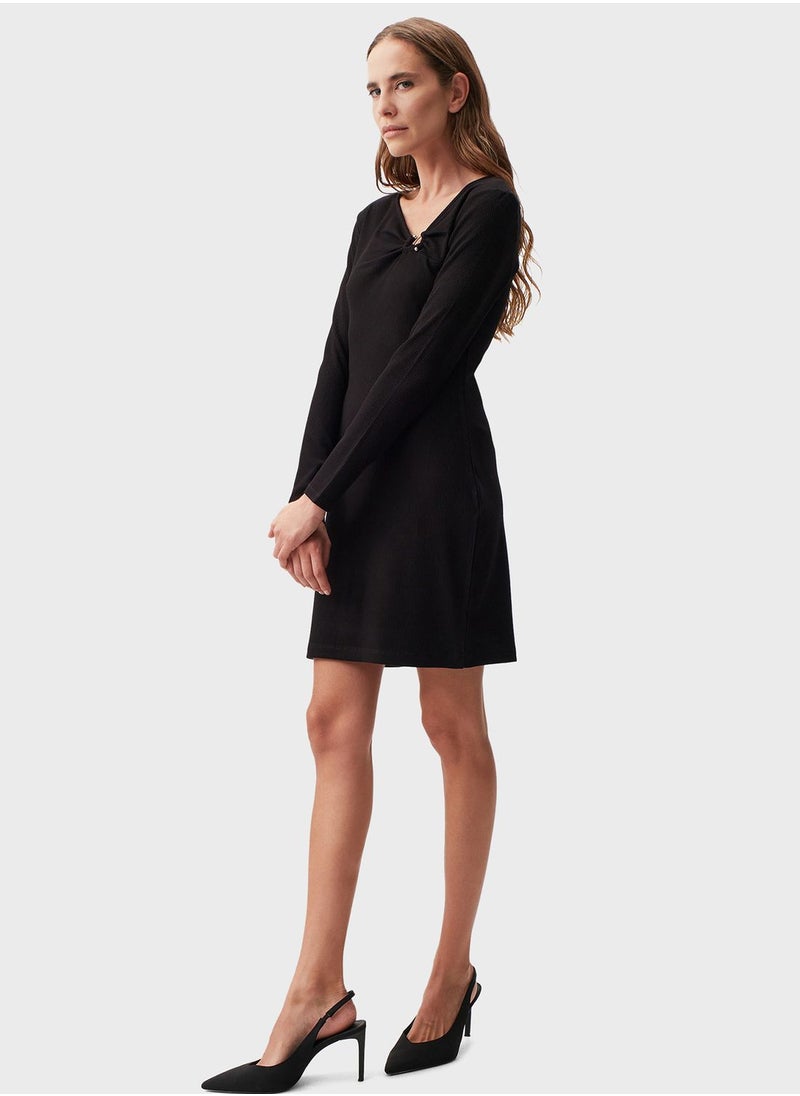 Jimmy Key Ribbed Long Sleeve Dress  - Image 5