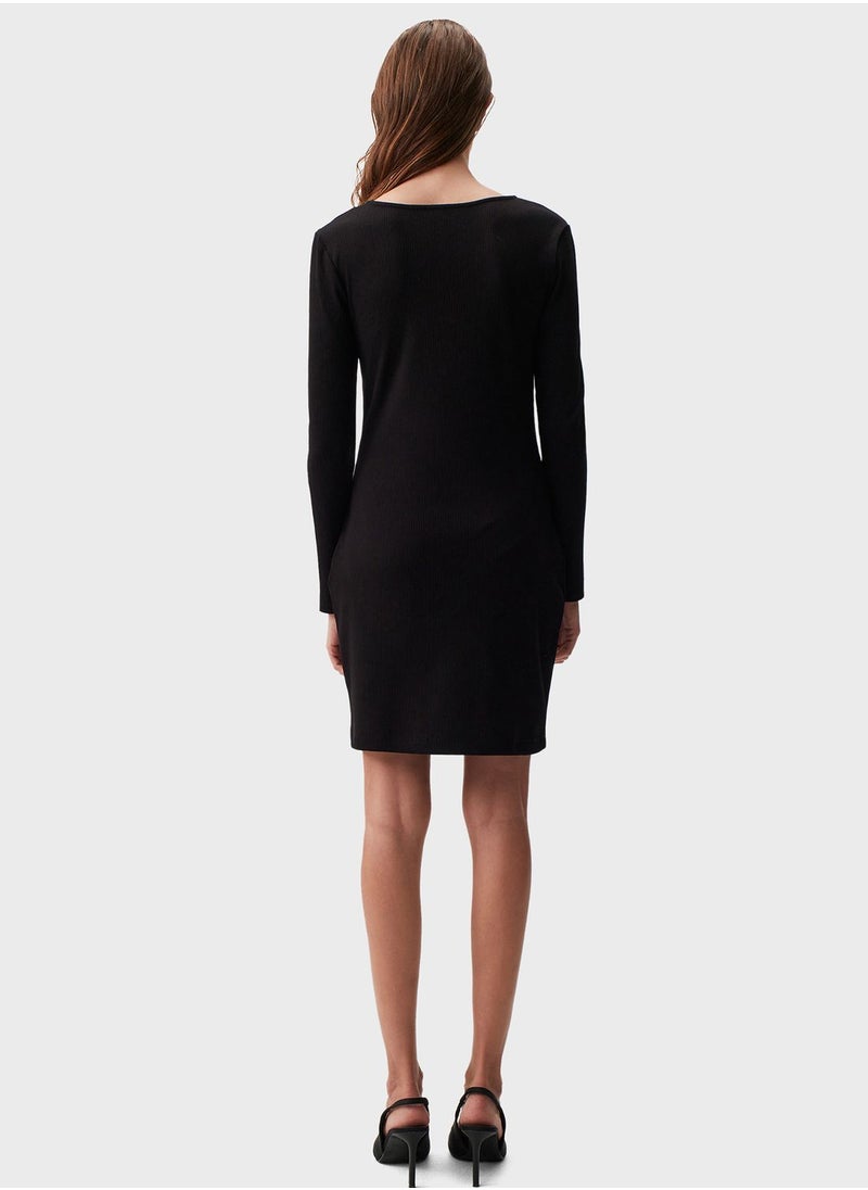 Jimmy Key Ribbed Long Sleeve Dress  - Image 2