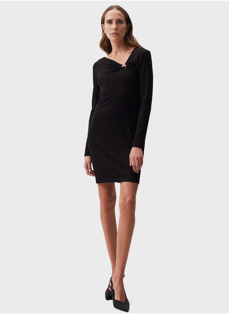 Jimmy Key Ribbed Long Sleeve Dress  - Image 1