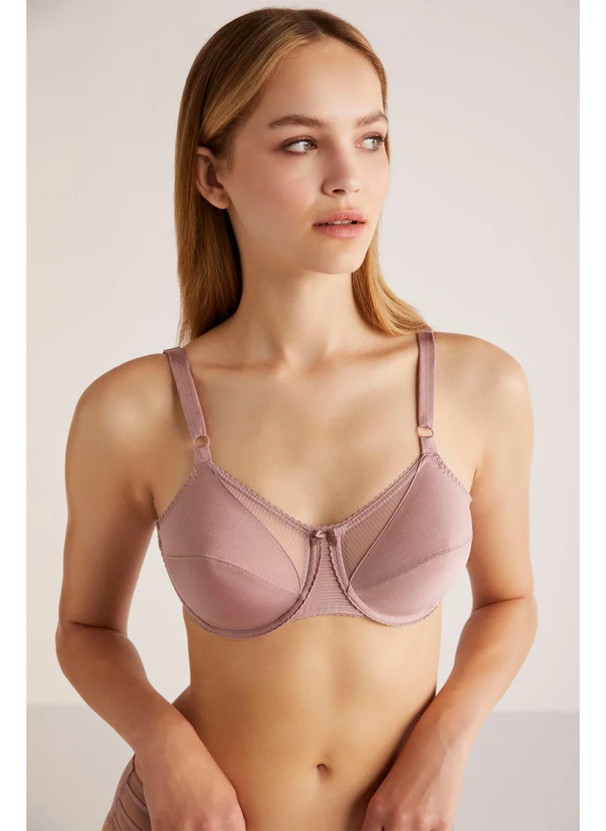 KOM Nelly Underwire Wire Support Bra, Dusty Rose