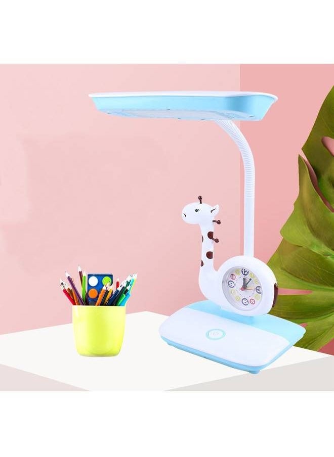 fashionhome - Multifunction Tri Color Wireless Rechargeable ​LED Desk Lamp​ with Smart Clock Rotatable Reading Lamp Night Light - Image 1