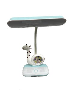 Multifunction Tri Color Wireless Rechargeable ​LED Desk Lamp​ with Smart Clock Rotatable Reading Lamp Night Light