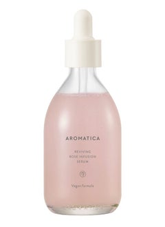 AROMATICA AROMATICA Reviving Rose Infusion Serum 3.38oz / 100ml, Vegan, Anti-aging hydrating serum, Glowing Serum for dry skin | with Damask Rose Water and Rose Oil  - Image 1