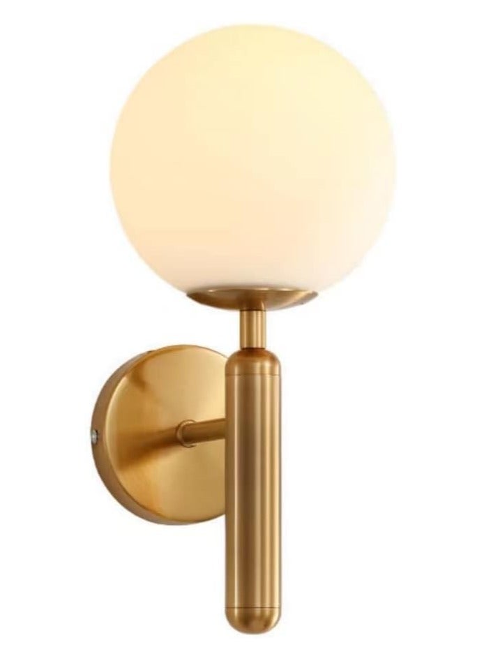 ERENYEA Earth glass bulb wall light Modern gold bedside light Dressing wall light Living Room bathroom bedroom hallway light  - Image 1