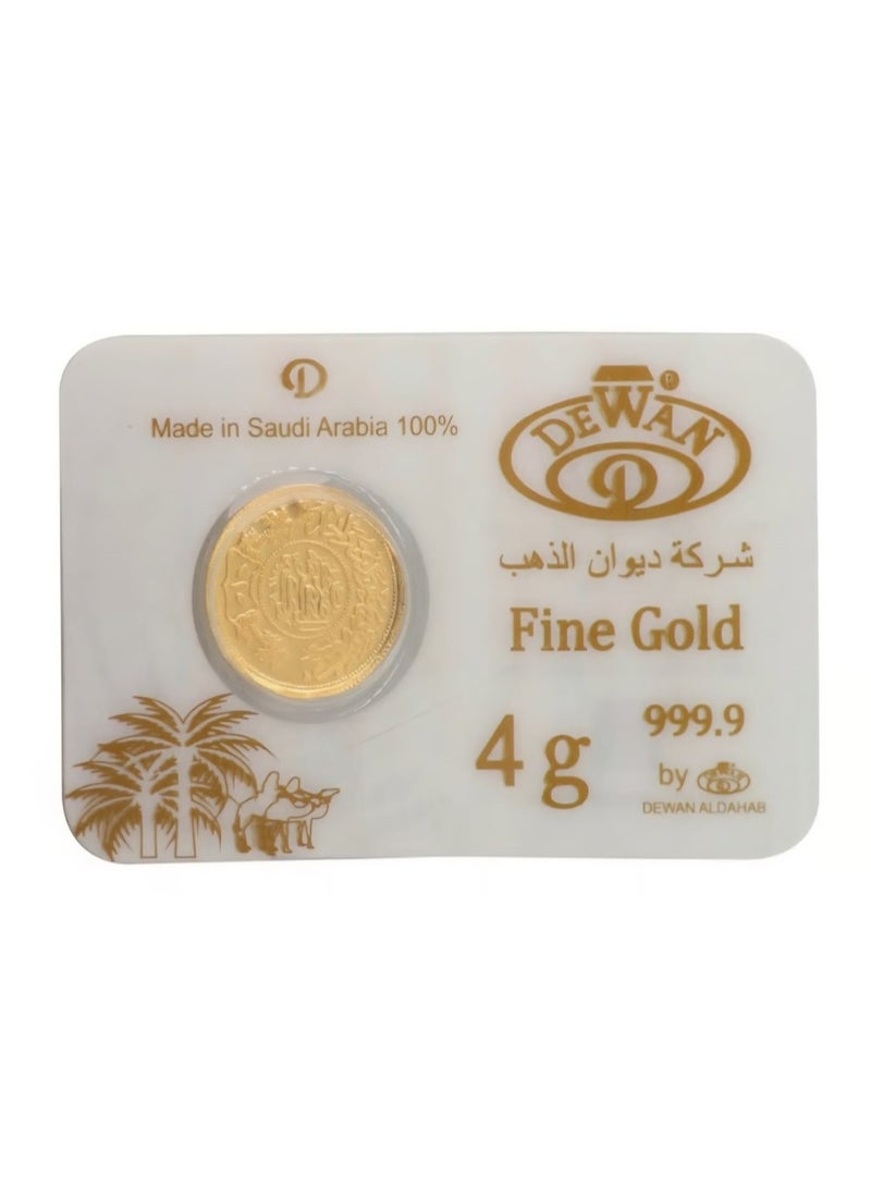 Dewan Saudi Gold Coin 24K weighing 4 grams - Image 2